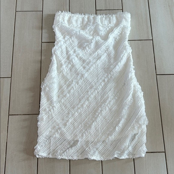 Anthropologie ENDLESS ROSE STRAPLESS TEXTURED FITTED MINI DRESS NWT - Picture 7 of 11